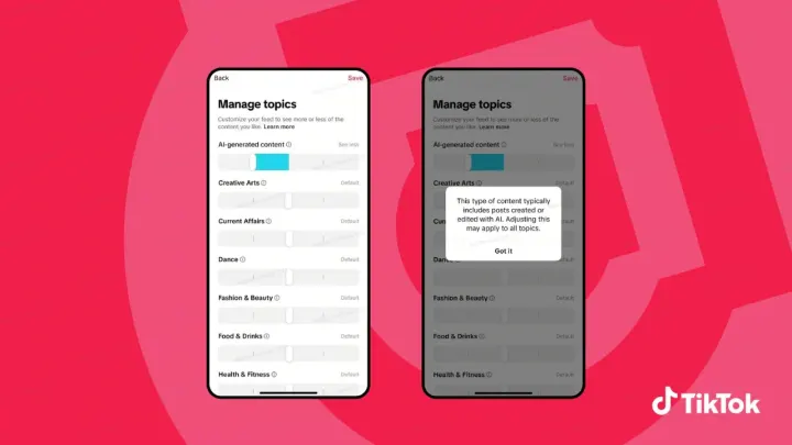 TikTok, kullanıcıların ilgi alanlarına göre yapay zeka içeriklerini ayarlamalarına olanak tanıyor.