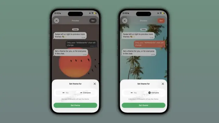 WhatsApp'a Yeni Özellik Geliyor: Sohbet Temaları Artık Ortak Kullanılabilecek