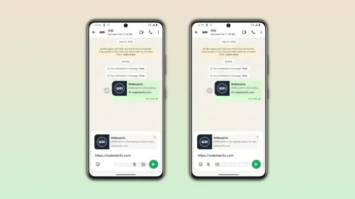 WhatsApp Android’de Sohbet Çubuğunu Yeniliyor: İki Tasarım Gündemde