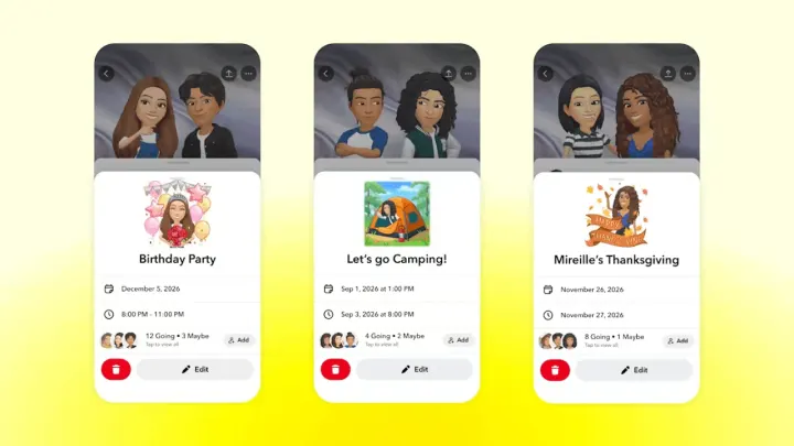 Snapchat, etkinlik planlama özelliğini kullanıma sundu.
