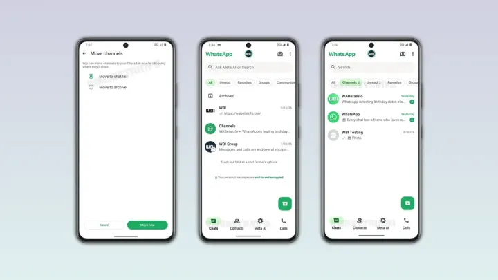 WhatsApp Kanalları Sohbetler Sekmesine Taşınabilir: Yeni Arayüz Test Ediliyor
