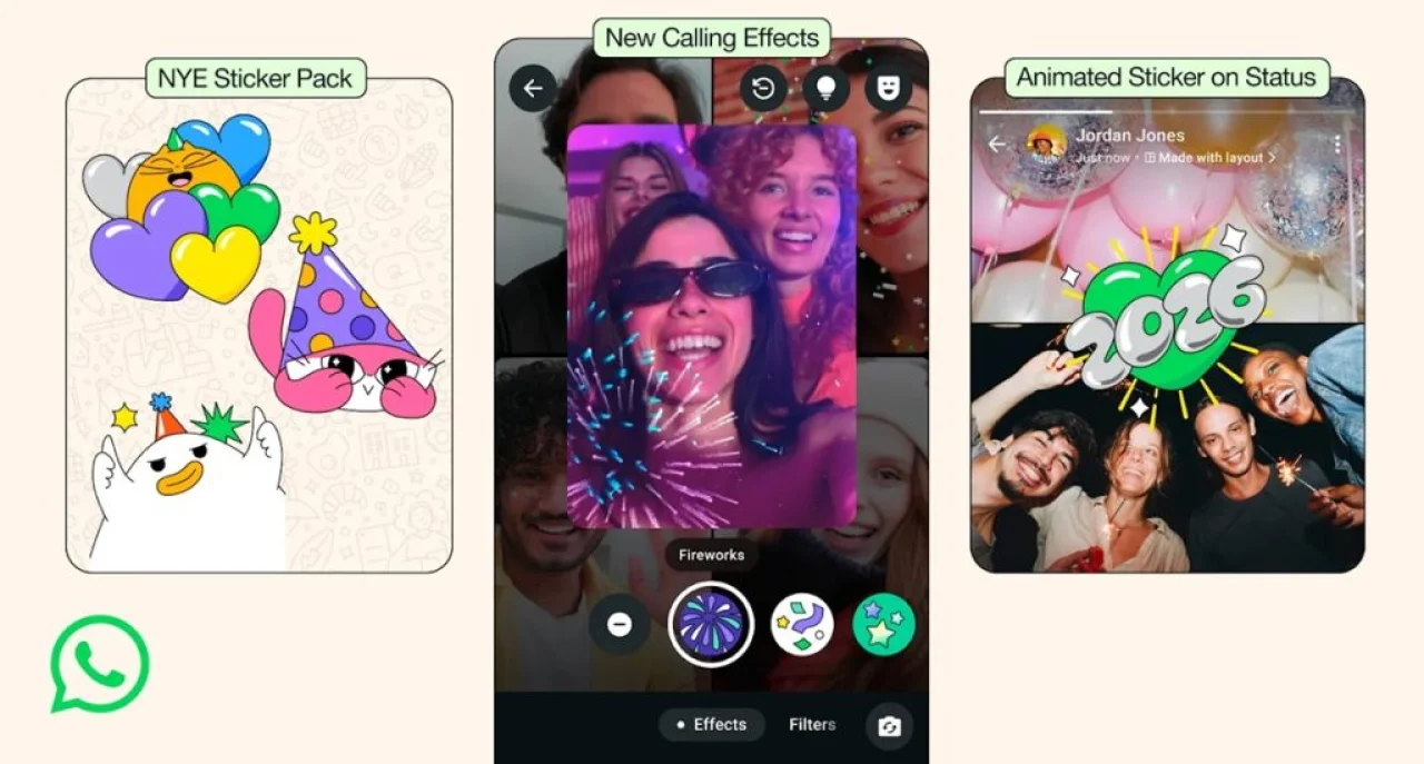 WhatsApp’tan 2026’ya Özel Yeni Yıl Sürprizi: Yeni Çıkartmalar ve Arama Efektleri
