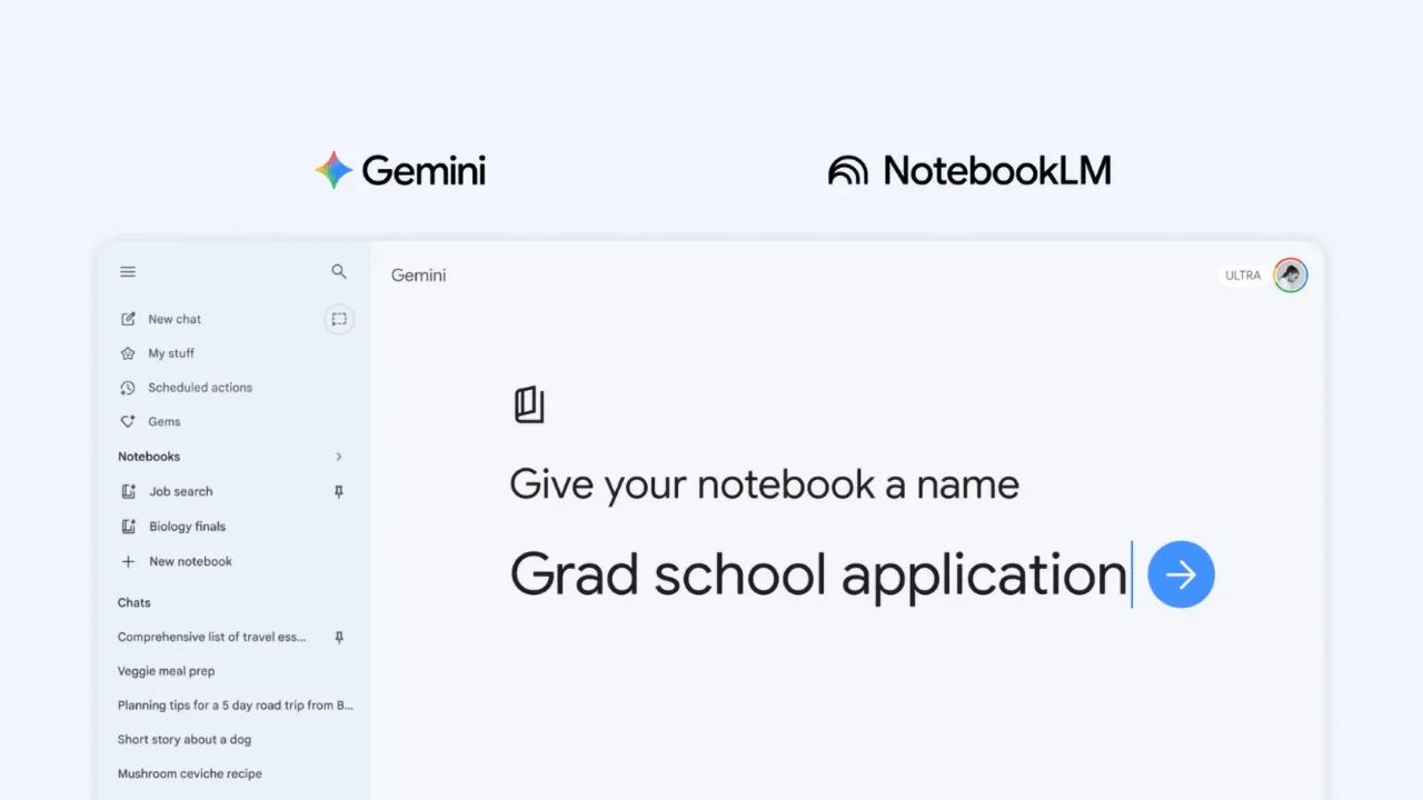 Google, NotebookLM entegrasyonlu Notebooks özelliğini tanıttı.