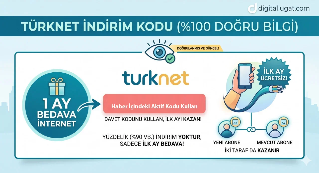 Türknet İndirim Kodu (%100 Doğru Bilgi)