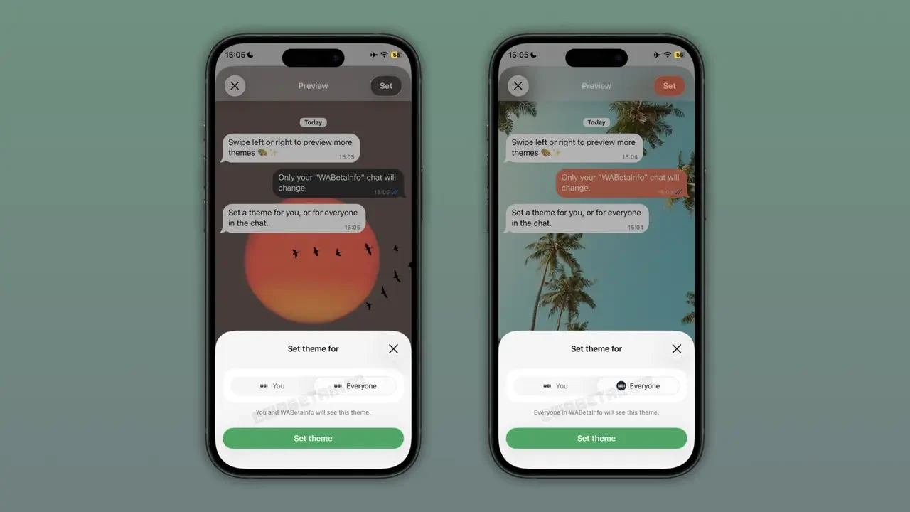 WhatsApp'a Yeni Özellik Geliyor: Sohbet Temaları Artık Ortak Kullanılabilecek